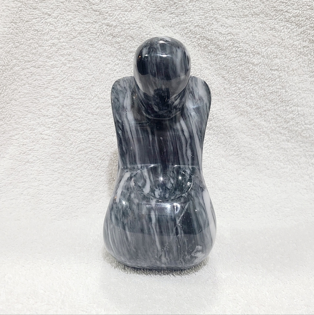 Abstract Gray Marble Mother Sculpture Maternity Pre-owned